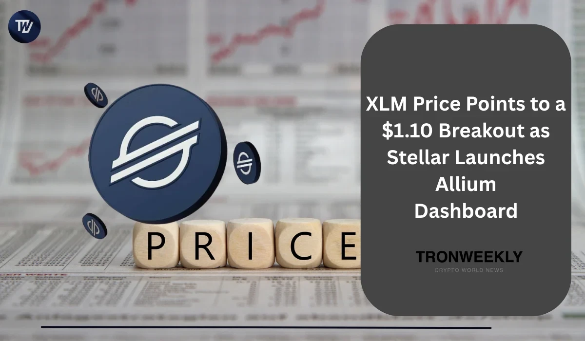 XLM нацеливается на прорыв к $1.10 на фоне запуска Stellar аналитической панели на базе Allium