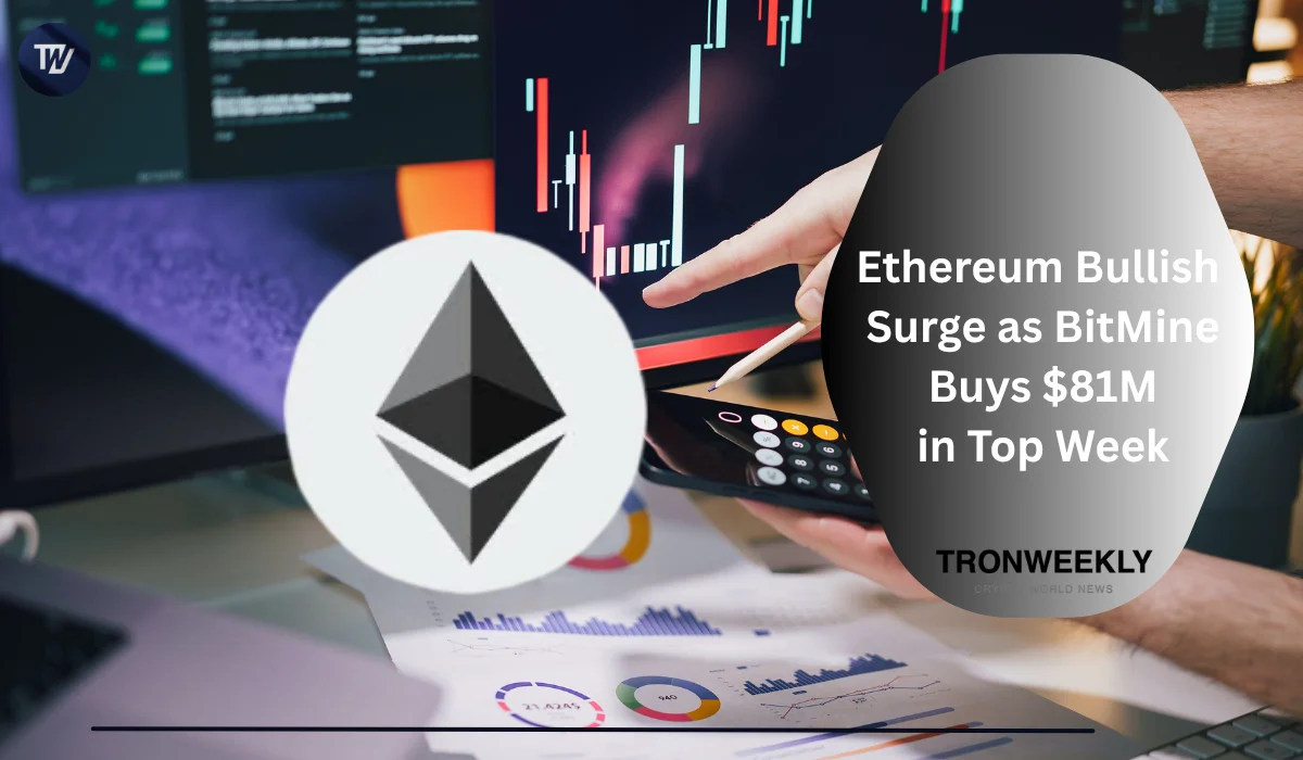 BitMine kupuje Ethereum za 81 mln dolarów, gdy ETH zyskuje 30% w tydzień
