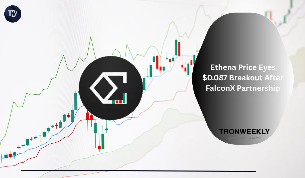 Ethena wybiera FalconX na instytucjonalnego partnera kredytowego, gdy ENA zbliża się do oporu 0,0872 USD