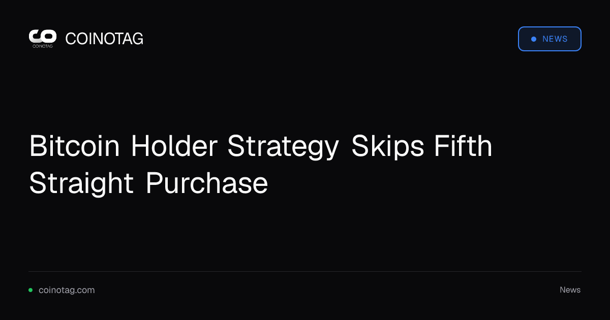Strategy、5週連続でBitcoin購入を見送りながら現金準備を積み増し