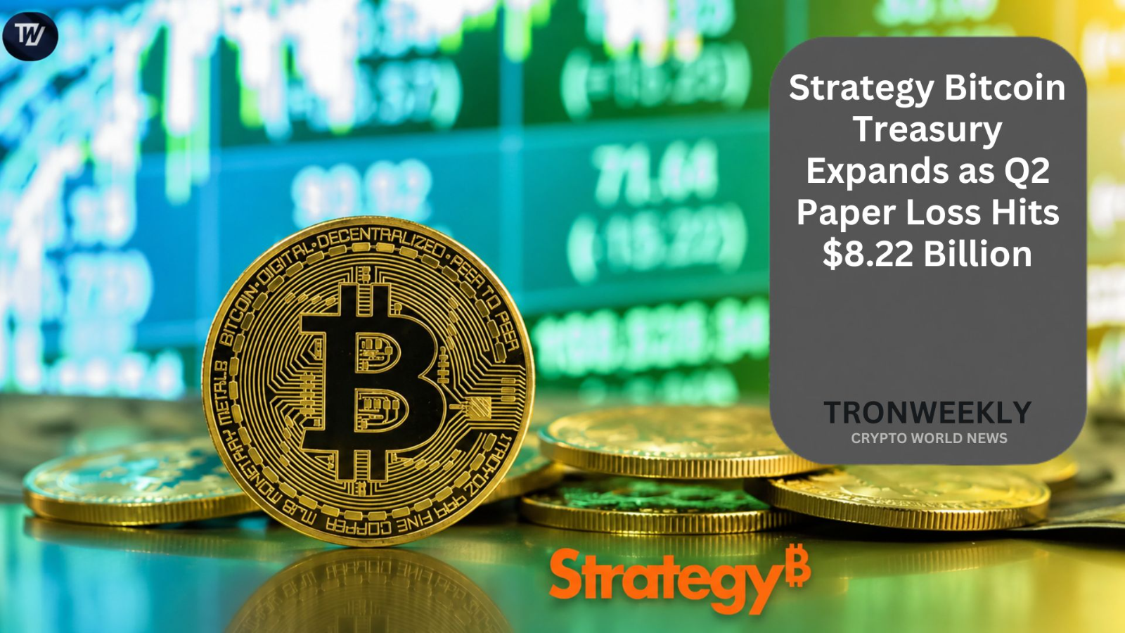 Strategy reporta una pérdida contable de $8.22 mil millones en el segundo trimestre mientras su tesorería de Bitcoin se expande a 843,775 BTC