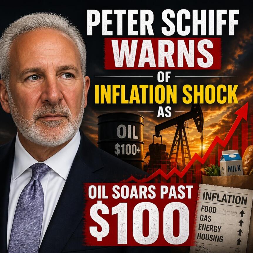 Peter Schiff warnt: Ölpreiserholung könnte Juli-CPI anheben, da Brent über 100 $ steigt