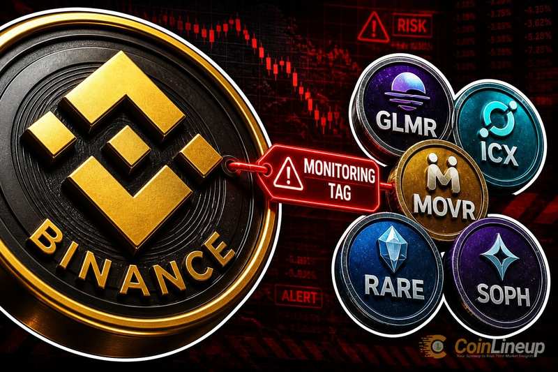 Binance dodaje GLMR, ICX, MOVR, RARE i SOPH do listy Monitoring Tag