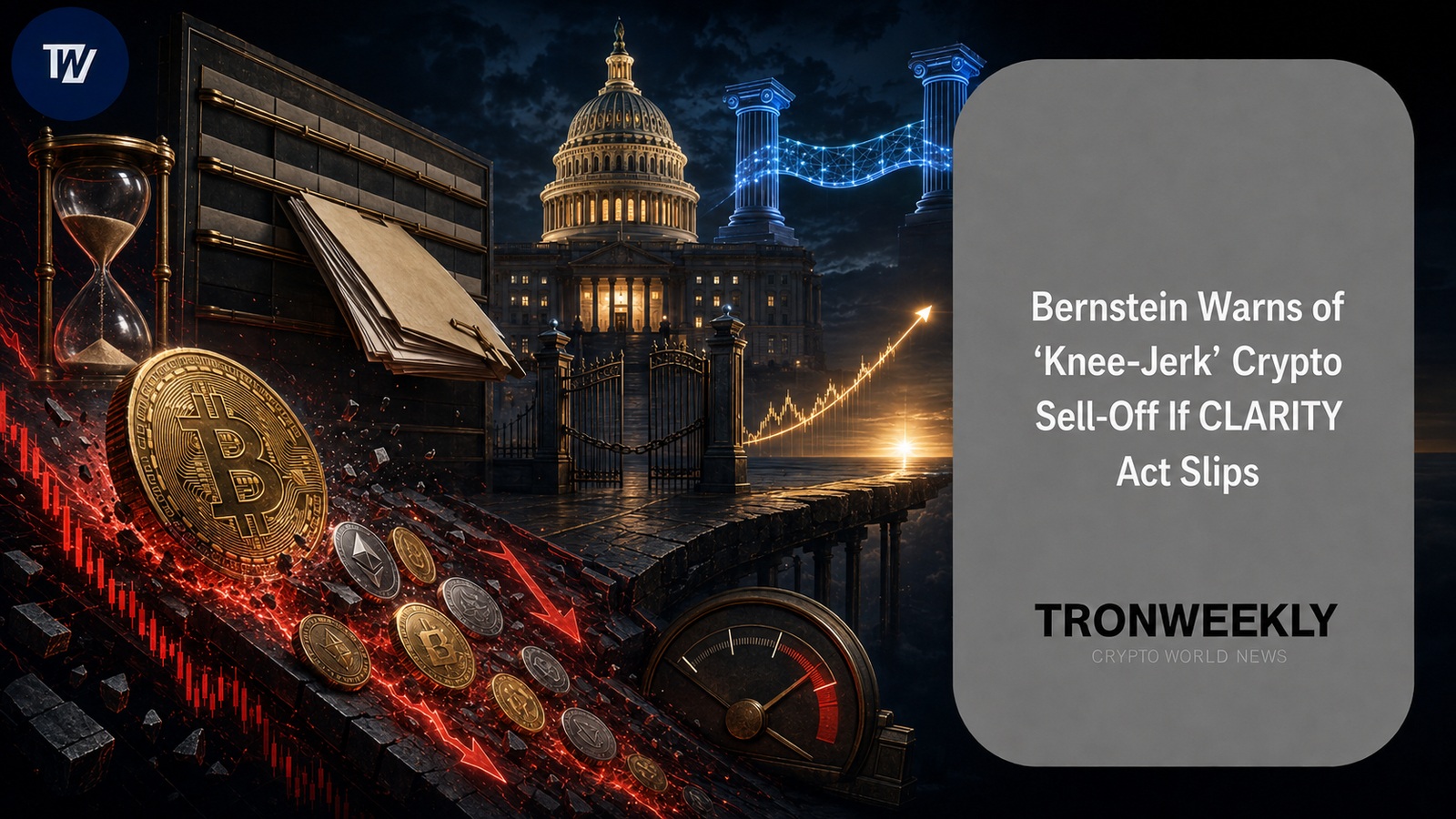 CLARITY Act Delay Could Trigger Fresh Crypto Sell-Off, Bernstein Warns