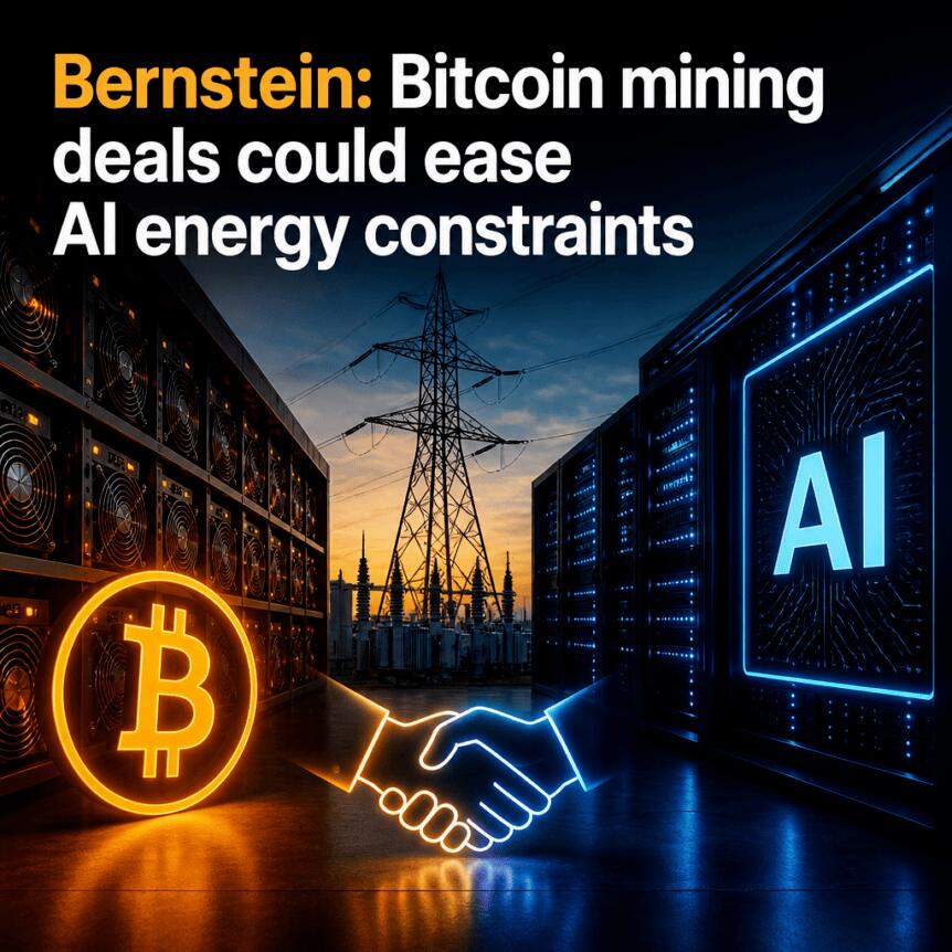 Bernstein: сделки в сфере майнинга Bitcoin могут помочь ослабить энергетические ограничения для ИИ
