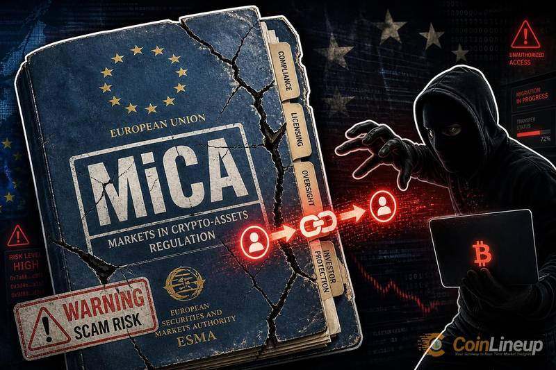 Les régulateurs de l’UE avertissent que des escrocs exploitent les migrations de comptes liées à MiCA