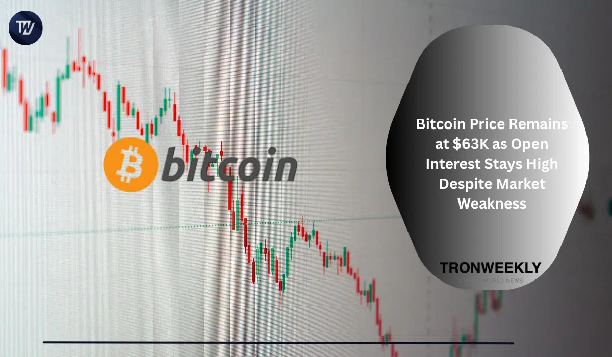 Биткоин держится выше $63 тыс., так как высокий открытый интерес сигнализирует о предстоящем движении рынка