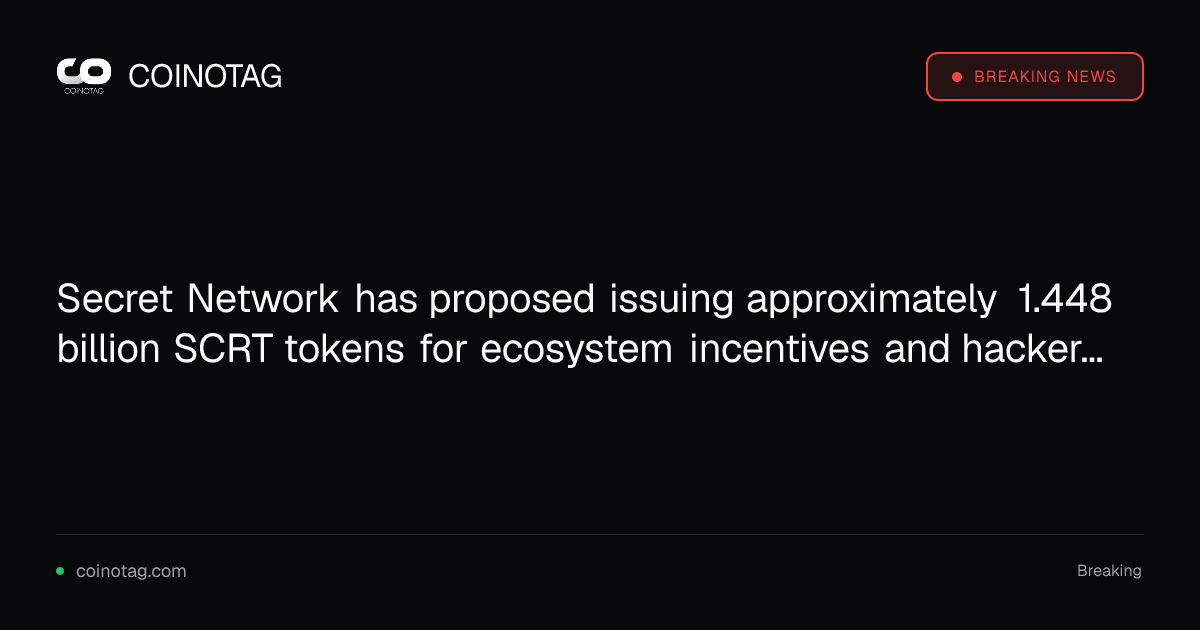 No article text provided in source on Secret Network SCRT proposal