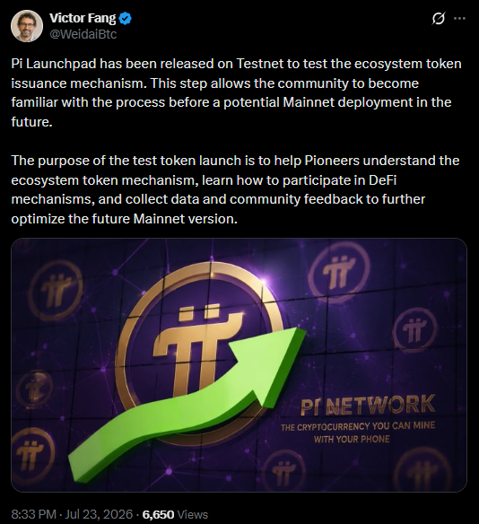 Pi Network выпустила Pi Launchpad в тестовой сети для изучения токенов экосистемы