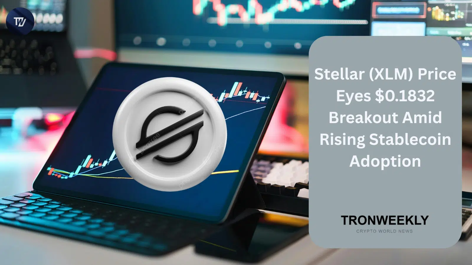 El precio del XLM de Stellar se acerca a un posible rompimiento hacia $0.1832 amid el creciente uso de stablecoins