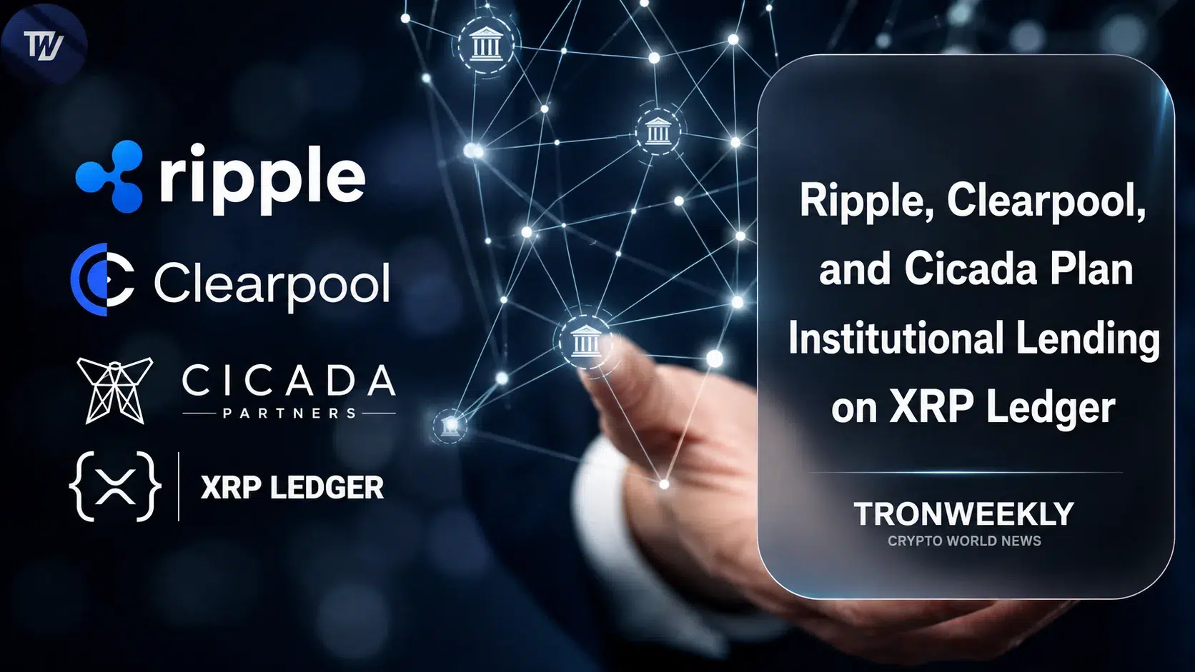 Ripple, Clearpool i Cicada Partners wprowadzą instytucjonalne pożyczki RLUSD na XRP Ledger