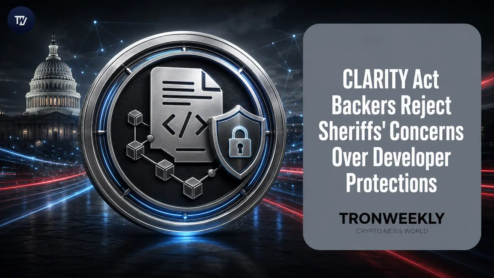 Blockchain Association Counters Sheriffs' Concerns Over CLARITY Act Developer Protections