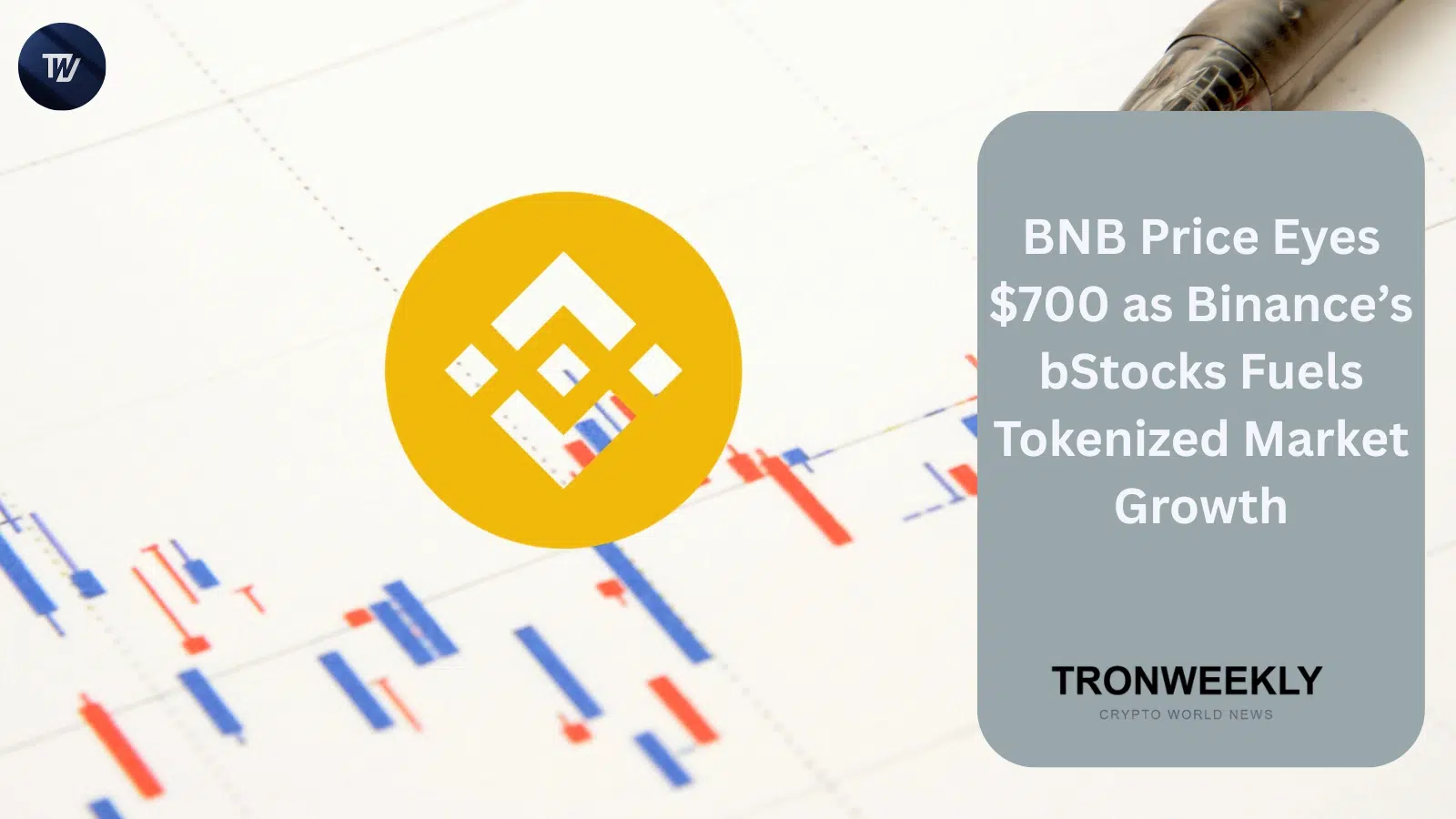 BNB нацелен на $700, поскольку bStocks от Binance стимулирует рост рынка токенизированных акций