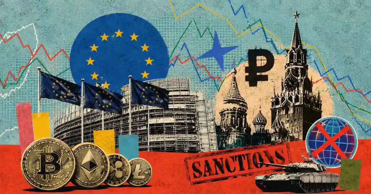 UE zatwierdza 21. pakiet sankcji wobec Rosji, celując w ponad 100 platform kryptowalutowych i banków