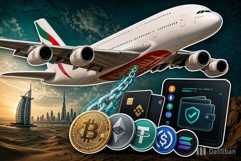 Emirates comienza a aceptar pagos con criptomonedas para reservas de vuelos