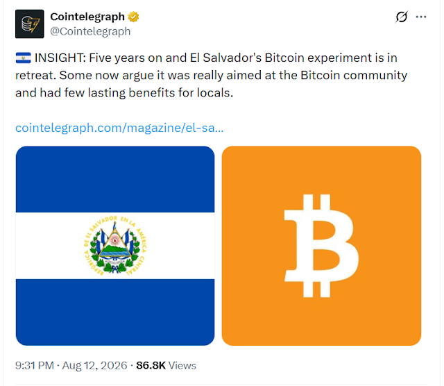 El Salvador's Bitcoin Experiment Faces Retreat Five Years After Making BTC Legal Tender