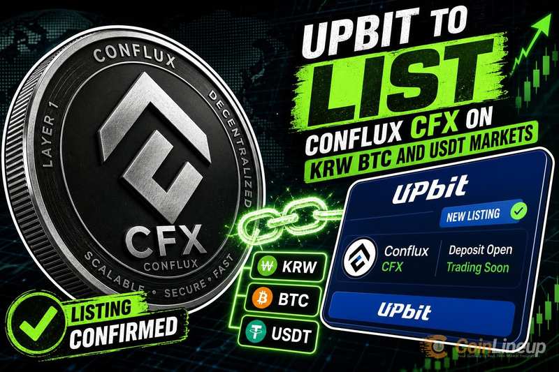 Upbit to List Conflux (CFX) on KRW, BTC, and USDT Markets