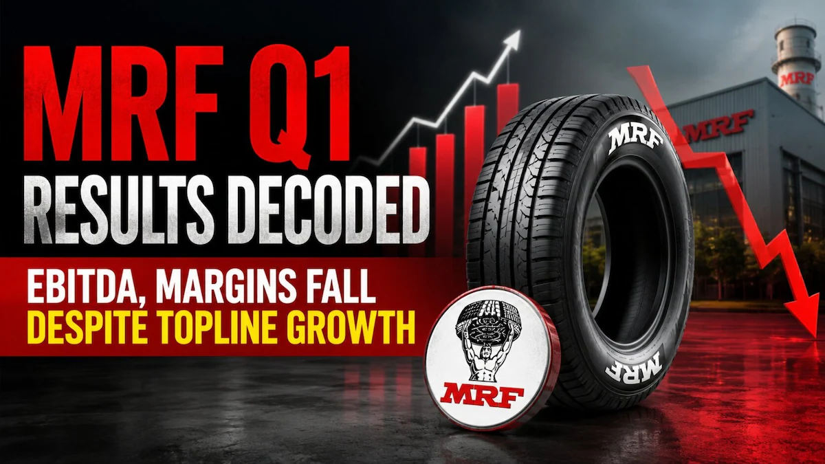 MRF Q1 Results: Revenue Rises 9.6% to ₹8,415.5 Crore, Shares Slip on Margin Pressure