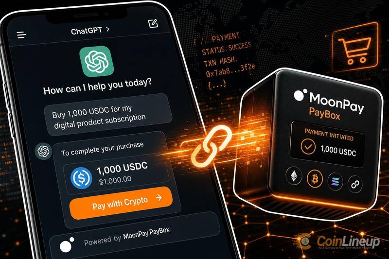 MoonPay запускает PayBox, обеспечивая криптоплатежи через ИИ-ассистентов, таких как ChatGPT