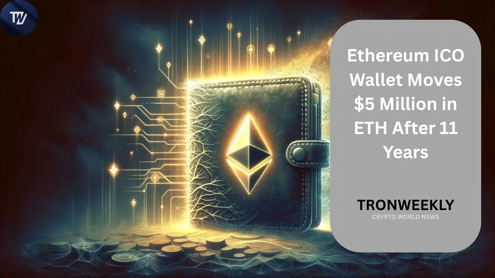 Un portefeuille ICO Ethereum dormant s'active après 11 ans, transférant 2 680 ETH d'une valeur de 5,04 millions de dollars