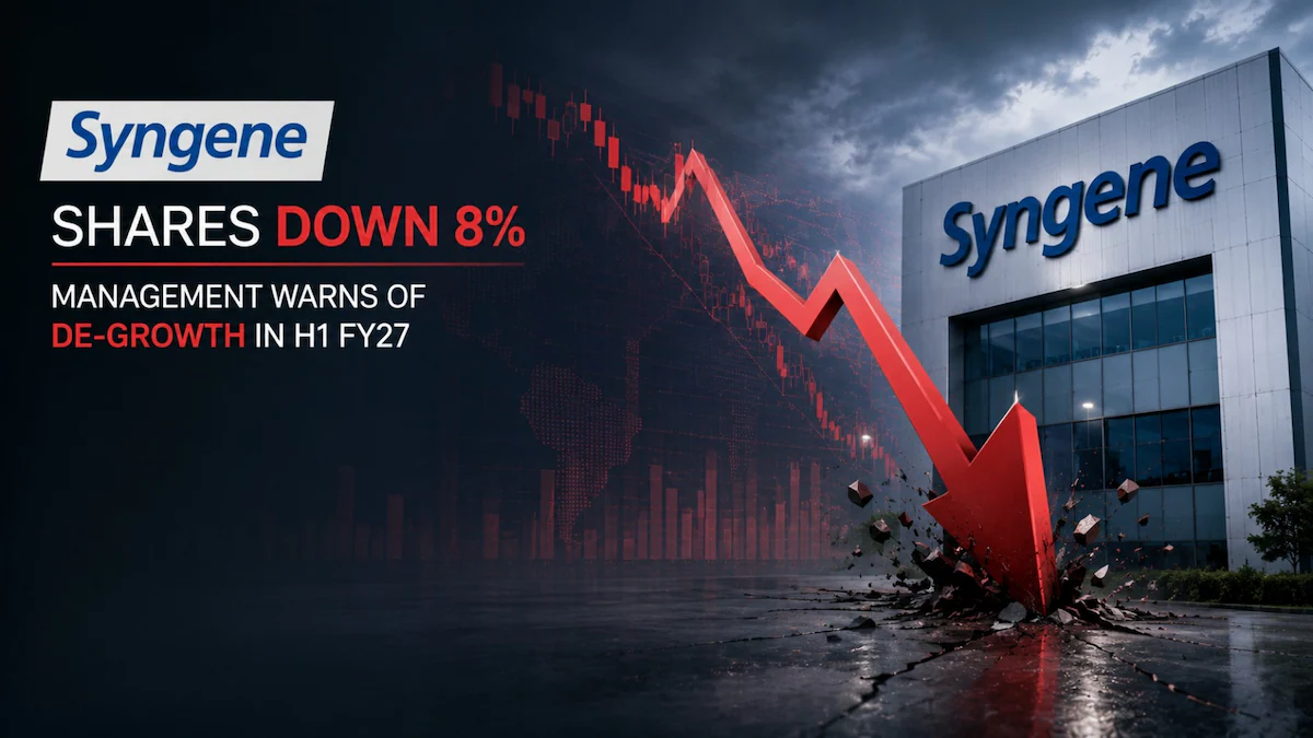 Le azioni di Syngene International scendono dell'8% dopo i deludenti risultati del Q1 e la riduzione delle prospettive di ricavi