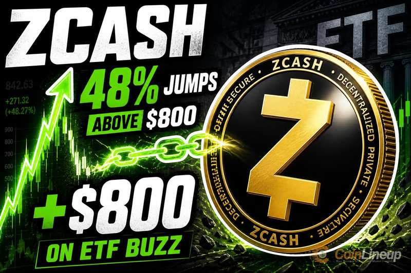 Zcash Jumps 48% Above $800 as Grayscale Spot ETF Filing Fuels “Next Bitcoin” Buzz