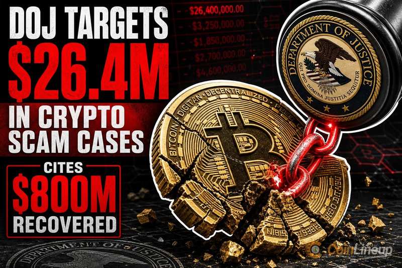 DOJ wil $26,4 miljoen aan crypto laten verbeurdverklaren in vijf fraudezaken en verwijst naar $800 miljoen aan totale terugvorderingen