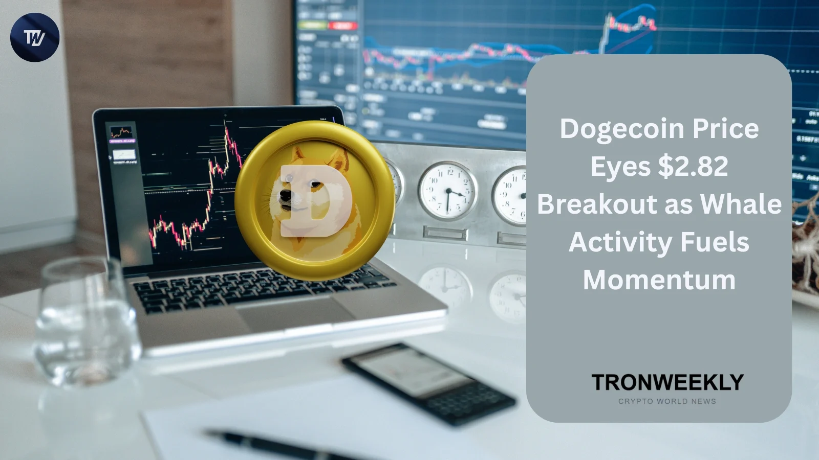 El precio de DOGE apunta a una ruptura de $2.82 mientras la actividad de ballenas impulsa el impulso