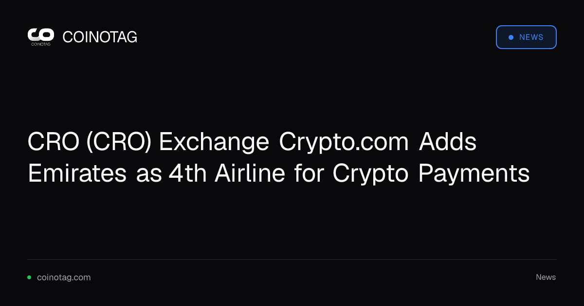 Crypto.com suma a Emirates como la cuarta aerolínea para pagos con criptomonedas