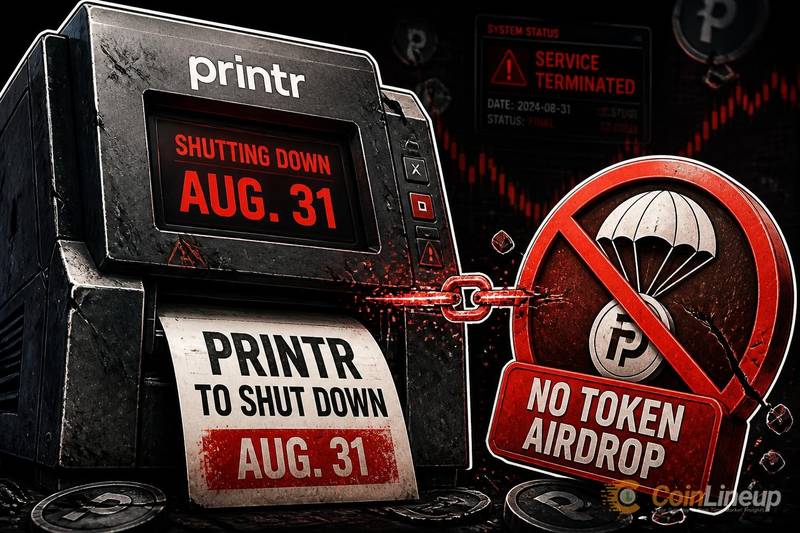 Printr stopt op 31 aug., bevestigt dat er geen token-airdrop komt