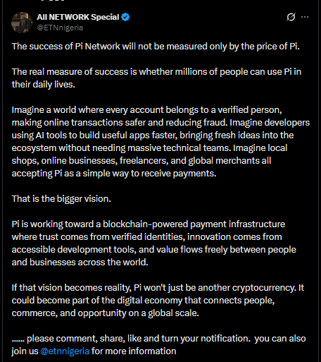 Будущее Pi Network зависит от повседневного использования, а не только от цены монеты