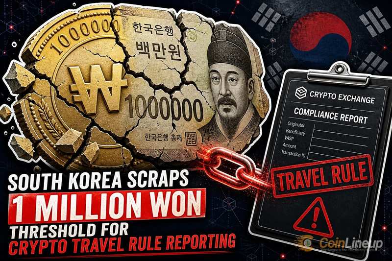 Южная Корея планирует отменить порог в 1 миллион вон для отчетности по Travel Rule при криптовалютных переводах