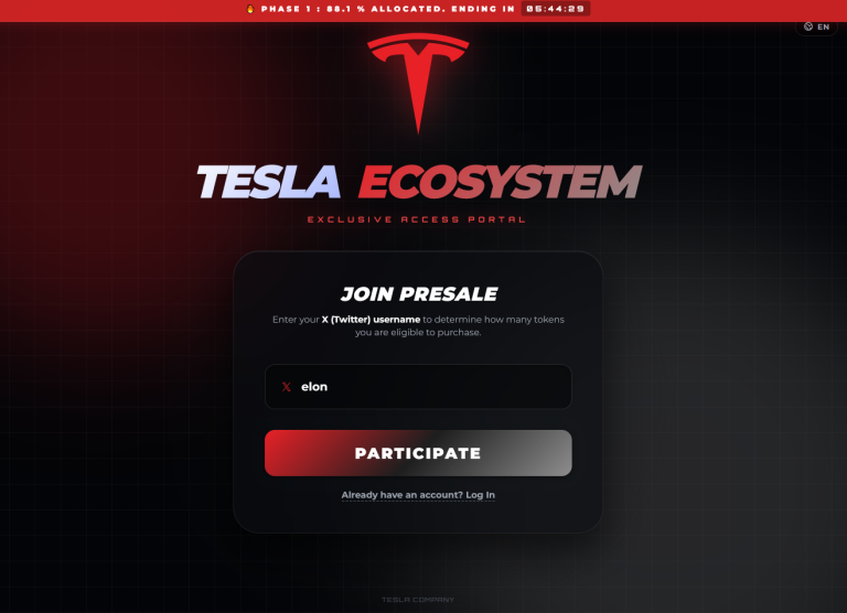 $500即用型詐騙工具包使假$TSLA代幣預售能夠清空受害者錢包