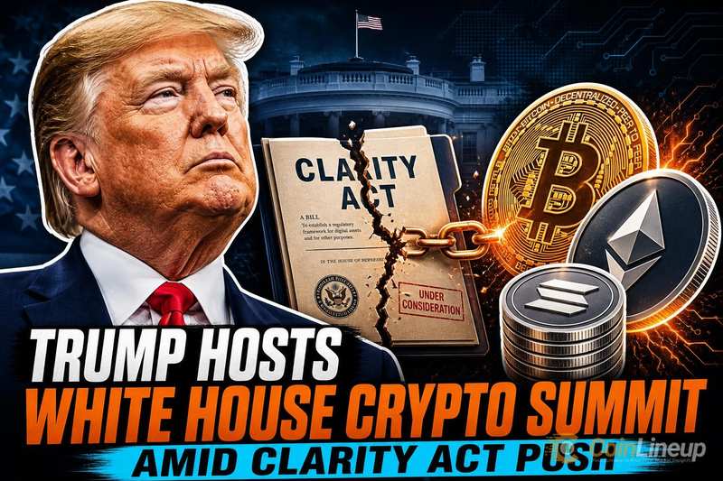 Trump accueille un sommet crypto à la Maison-Blanche alors que la promotion du CLARITY Act se poursuit