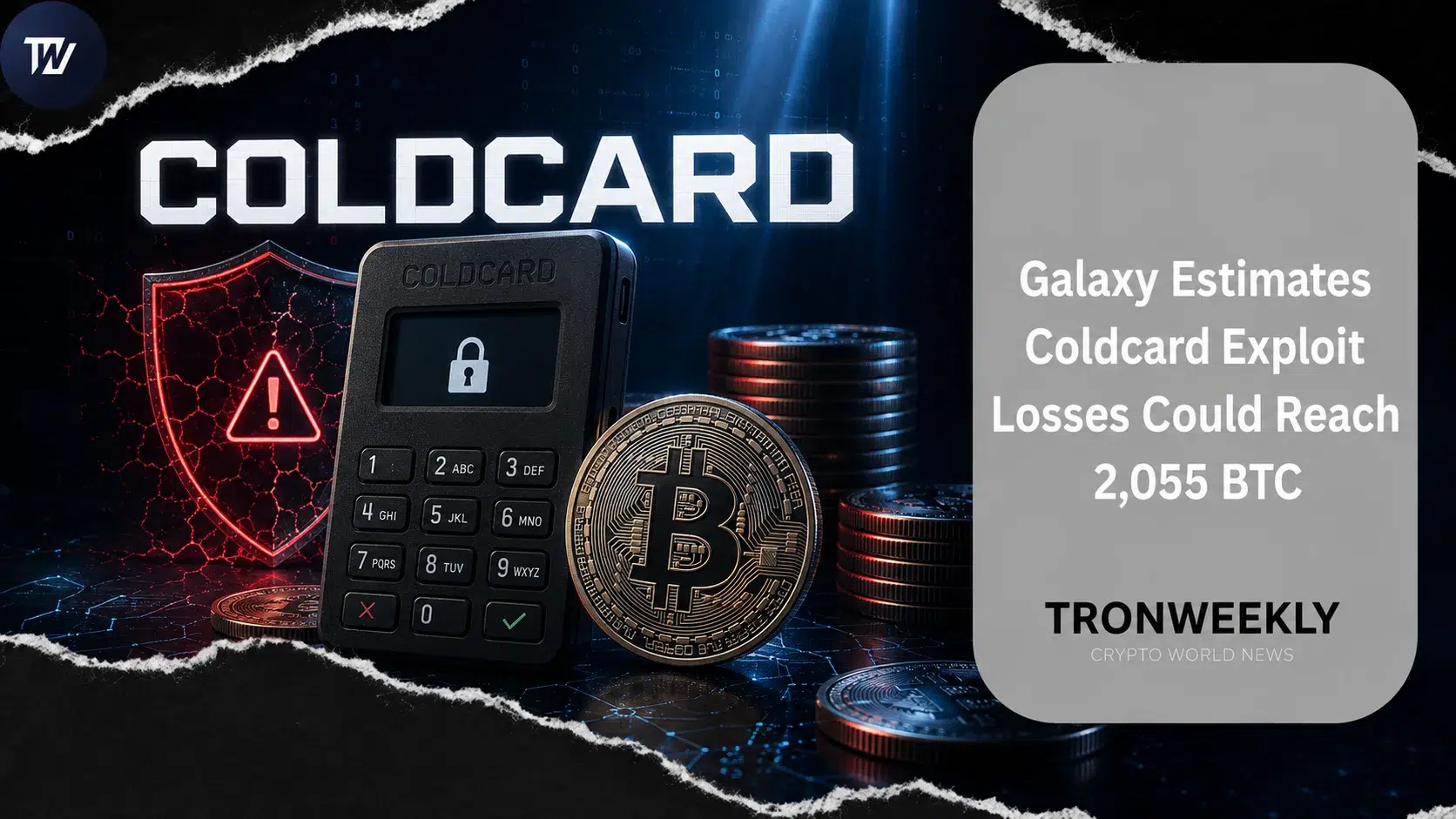 Galaxy Research Links Coldcard Exploit to 1,596 Stolen Bitcoin, Suspected Total Could Reach 2,055 BTC