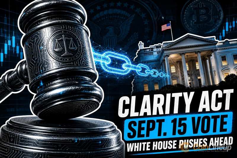 La Maison Blanche rassemble des soutiens pour le CLARITY Act avant le vote du Sénat du 15 septembre